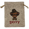 Hipster Dogs Medium Burlap Gift Bag - Front