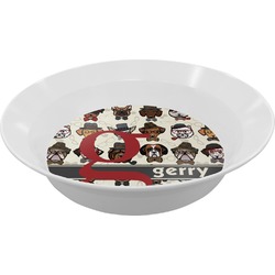 Hipster Dogs Melamine Bowl - 12 oz (Personalized)