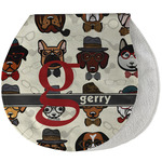 Hipster Dogs Burp Pad - Velour w/ Name and Initial