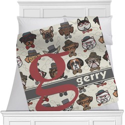 Hipster Dogs Minky Blanket - 40"x30" - Double Sided (Personalized)