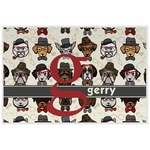 Hipster Dogs Laminated Placemat w/ Name and Initial