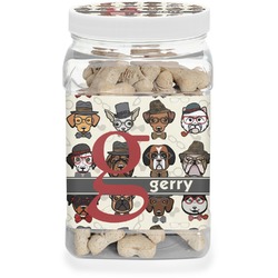 Hipster Dogs Dog Treat Jar (Personalized)