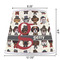 Hipster Dogs Poly Film Empire Lampshade - Dimensions