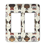 Hipster Dogs Rocker Style Light Switch Cover - Two Switch