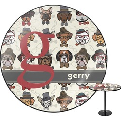 Hipster Dogs Round Table - 24" (Personalized)