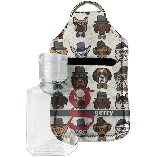 Custom Hipster Dogs Hand Sanitizer & Keychain Holder (Personalized)