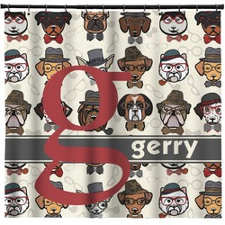 Hipster Dogs Shower Curtain (Personalized)