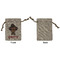 Hipster Dogs Small Burlap Gift Bag - Front Approval