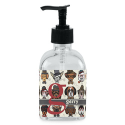 Hipster Dogs Glass Soap & Lotion Bottle - Single Bottle (Personalized)