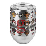 Hipster Dogs Stemless Wine Tumbler - Full Print (Personalized)