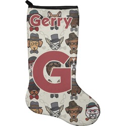 Hipster Dogs Holiday Stocking - Single-Sided - Neoprene (Personalized)