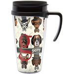 Hipster Dogs Acrylic Travel Mug with Handle (Personalized)