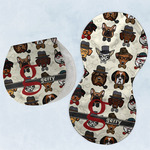 Hipster Dogs Burp Pads - Velour - Set of 2 w/ Name and Initial