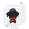 Hipster Dogs White Plastic Stir Stick - Single Sided - Square - Approval