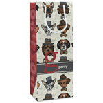 Hipster Dogs Wine Gift Bags - Matte (Personalized)