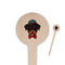 Hipster Dogs Wooden 4" Food Pick - Round - Closeup