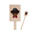 Hipster Dogs Wooden 6.25" Stir Stick - Rectangular - Closeup