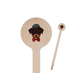 Hipster Dogs 6" Round Wooden Stir Sticks - Single Sided