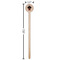 Hipster Dogs Wooden 7.5" Stir Stick - Round - Dimensions