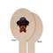 Hipster Dogs Wooden Food Pick - Oval - Single Sided - Front & Back