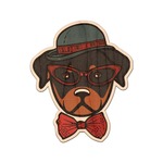 Hipster Dogs Genuine Maple or Cherry Wood Sticker