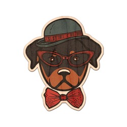 Hipster Dogs Genuine Maple or Cherry Wood Sticker