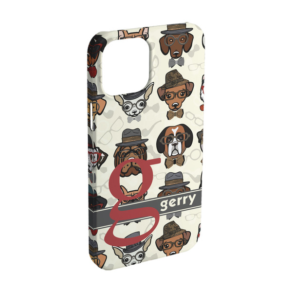 Custom Hipster Dogs iPhone Case - Plastic - iPhone 15 Pro (Personalized)