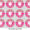 Pink & Green Paisley and Stripes 1" Multipurpose Round Labels - Sheet