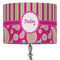 Pink & Green Paisley and Stripes 16" Drum Lampshade - ON STAND (Fabric)