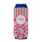 Pink & Green Paisley and Stripes 16oz Can Sleeve - FRONT (on can)