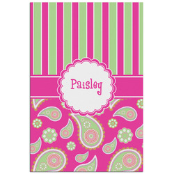 Pink & Green Paisley and Stripes Poster - Matte - 24x36 (Personalized)