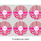 Pink & Green Paisley and Stripes 3" Multipurpose Round Labels - Sheet