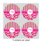 Pink & Green Paisley and Stripes 4" Multipurpose Round Labels - Sheet