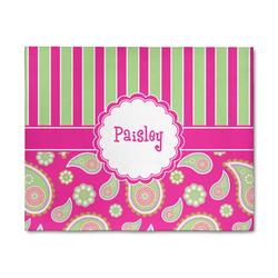 Pink & Green Paisley and Stripes 8' x 10' Indoor Area Rug (Personalized)
