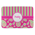 Pink & Green Paisley and Stripes Anti-Fatigue Kitchen Mat (Personalized)