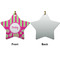 Pink & Green Paisley and Stripes Ceramic Flat Ornament - Star Front & Back (APPROVAL)