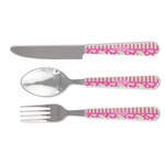 Pink & Green Paisley and Stripes Cutlery Set (Personalized)