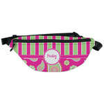 Pink & Green Paisley and Stripes Fanny Pack - Classic Style (Personalized)