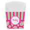 Pink & Green Paisley and Stripes French Fry Favor Box - Front View