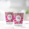 Pink & Green Paisley and Stripes Glass Shot Glass - Standard - LIFESTYLE