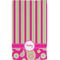 Pink & Green Paisley and Stripes Hand Towel (Personalized)