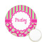 Pink & Green Paisley and Stripes Icing Circle - Small - Front