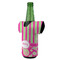 Pink & Green Paisley and Stripes Jersey Bottle Cooler - ANGLE (on bottle)