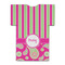 Pink & Green Paisley and Stripes Jersey Bottle Cooler - BACK (flat)