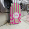 Pink & Green Paisley and Stripes Large Laundry Bag - In Context