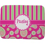 Pink & Green Paisley and Stripes Memory Foam Bath Mat - 48"x36" (Personalized)