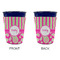 Pink & Green Paisley and Stripes Party Cup Sleeves - without bottom - Approval