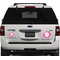 Pink & Green Paisley and Stripes Personalized Car Magnets on Ford Explorer