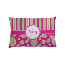 Pink & Green Paisley and Stripes Pillow Case - Standard (Personalized)