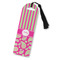 Pink & Green Paisley and Stripes Plastic Bookmarks - Front